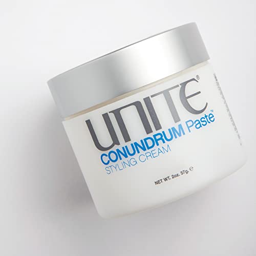 UNITE Hair – CONUNDRUM Paste – 3-in-1 Styling Cream, Wax & Paste, Hold, Protects UV/Heat Damage, 2oz