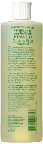 Clubman Country Club Shampoo – pH Balanced, Enriched with Panthenol for Thicker Hair, Natural Hair Thickener for Men, 16 oz Pack of 2