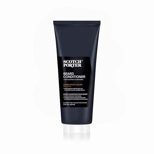 Scotch Porter Hydrate & Nourish Beard Conditioner – Long-Lasting Moisture Helps Strengthen, Reduce Frizz & Promote Healthy Hair Growth for Dull, Dry, Coarse Beards – Original Scent, 7.1 oz. Bottle