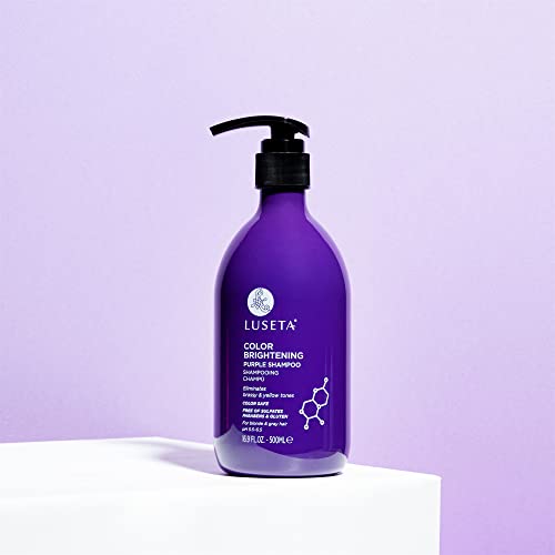 Luseta Purple Shampoo for Women - Blonde, Grey, Color Treated, Curly and Damaged Hair - 16.9oz, Sulfate & Paraben Free