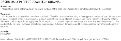DASHU Perfect Downtech Original 3-Minute No Heat at Home Hair Press Down Perm Solution for Hair, Hair Straightener for Men's Grooming