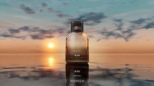 TUMI AWAKEN 08:00 GMT Gift Set - Refreshing Cologne for Men with Woody Fragrance Notes - 3.4 oz & 1.0 oz Eau de Parfum