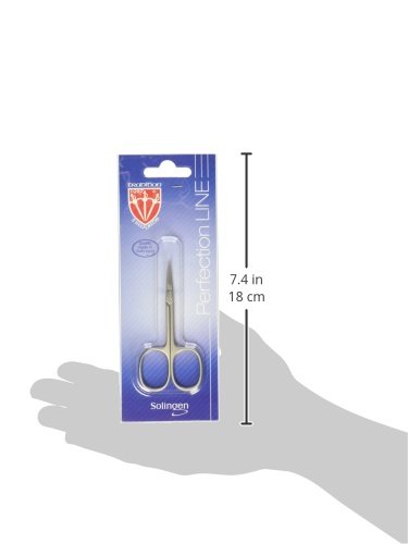 3 Swords Germany - brand quality STAINLESS STEEL INOX CURVED CUTICLE SCISSORS (1 PIECE) with case for manicure pedicure - nail care by 3 Swords - Made in Germany