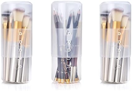 OCHEAL Makeup Brush Holders, 3 Pack of Makeup Brush Organizer Travel Case Retractable Plastic Travel Makeup Brush Holder For Vanity Makeup Artist Brushes Storage Cup