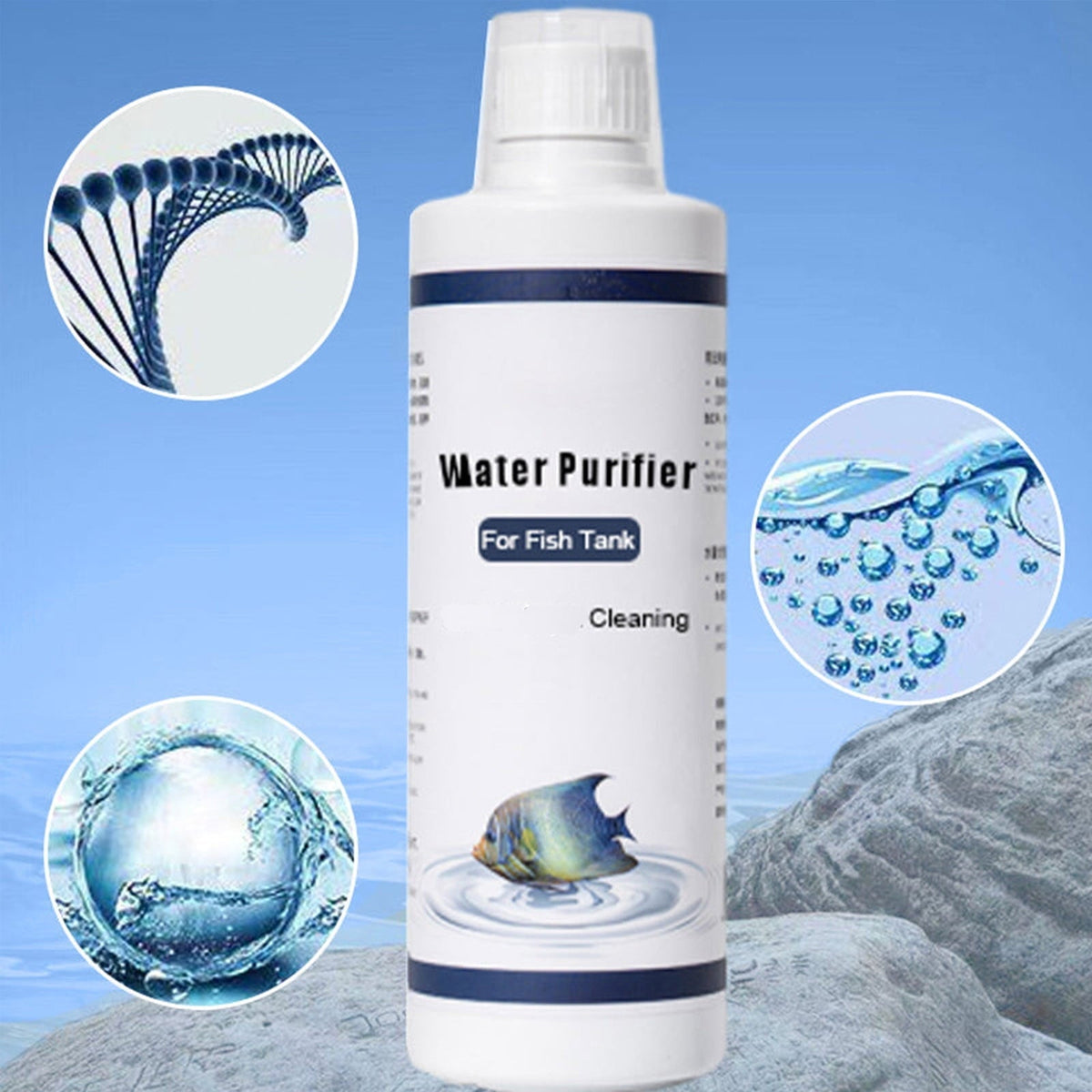 Fish Tank Water Purifier Fish Water Purifier Cleaning Agent Water Purifier Water Quality Purifier Clarifying Agent Flocculant 150ml