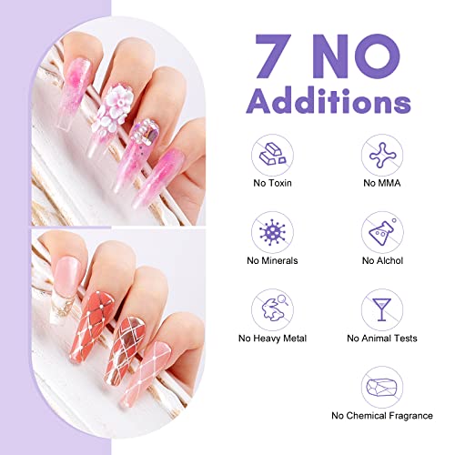 SAVILAND Acrylic Nail Kit with Drill: 15g White Pink Clear Acrylic Powder and Liquid Set with False Tips Nail Forms Brushes Primer Top Gel Manicure Tools Kit with Everything for Beginners Home DIY