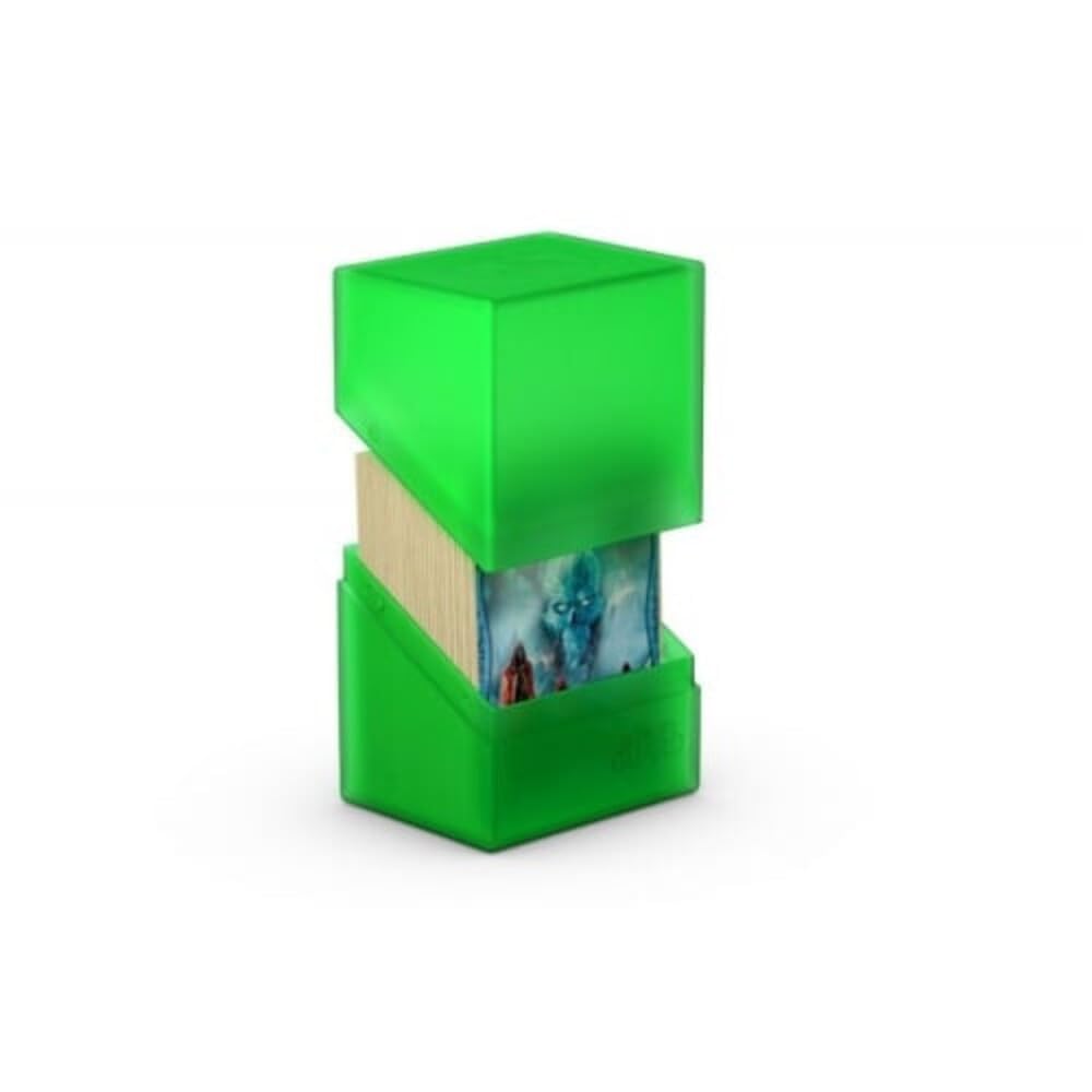 Ultimate Guard Boulder 80+, Deck Case for 80 Double-Sleeved TCG Cards, Emerald, Secure & Durable Storage for Trading Card Games, Soft-Touch Finish