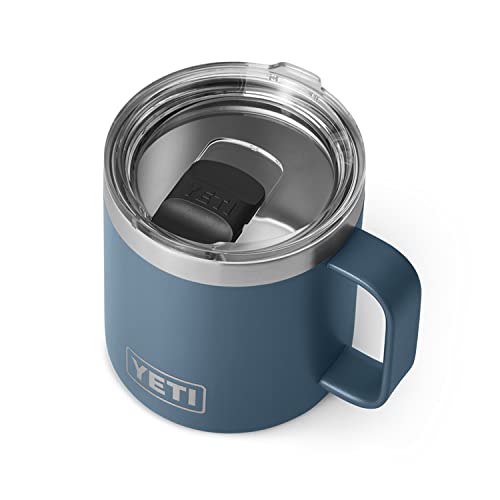 YETI Stainless Steel Rambler Drinking_Cup, Vacuum Insulated, with MagSlider Lid, 14 Ounces, Nordic Blue