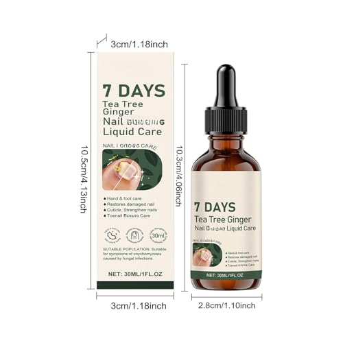 7 Days Tea Tree Ginger Nail Treatment, Ginger Nail Growth Serum & Cuticle Care Treatment, Repair & Strengthener