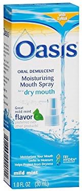 Oasis Moisturizing Mouth Spray for Dry Mouth Mild Mint -- 1 fl oz - 2pc