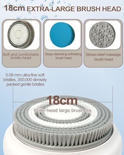 Electric Shower Brush for Body -Wall Mounted Back Scrubber for Shower – Exfoliating Soft Bristles, Hands-Free Wall-Mounted Design, Back Scrubber for Shower, Perfect for Men and Women, Easy to Install