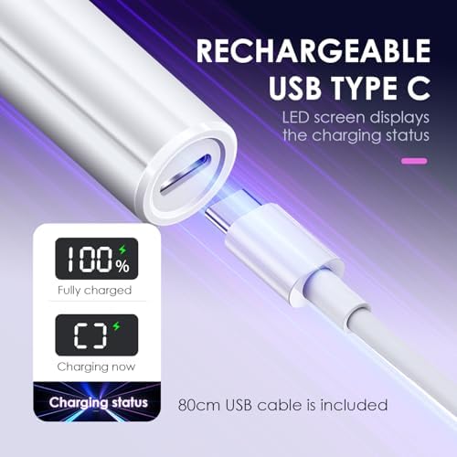 Mini UV Light for Gel Nails: Rechargeable Handheld UV Nail Lamp, Flash Cure Light for Gel x Nails LED Nail Lamp with Magnetic Stand, Fast Curing, Suitable for Home Manicure and Nail Salon