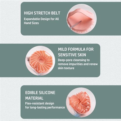 Silicone Body Scrubber,2025 New Scrubbies for Body,Premium Soft Silicone Body Scrubber Shower Bath Brush,Scrubbies The Sud Bud,for All Skin Types (Medium, Count, 4)