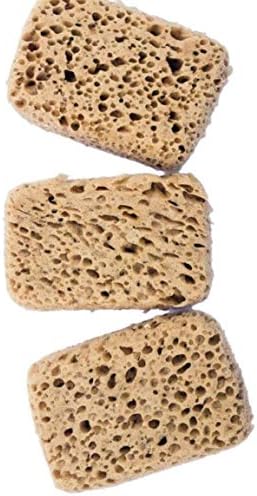 Michelle's Melting Pot Foam Bath Sponge Shower Sponge 3 Count (Tan Exfoliating)
