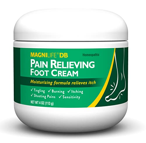 MagniLife DB Pain Relieving Foot Cream, Calming Relief for Burning, Tingling, Shooting & Stabbing Foot Pain, Moisturizing Foot Cream Suitable for Diabetic and Sensitive Skin - 2 Packs of 4 oz