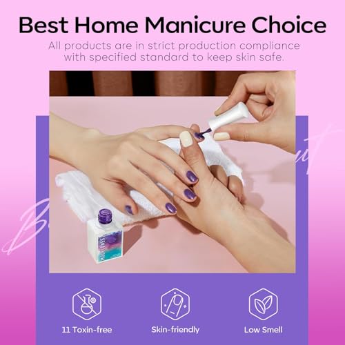 modelones Color Changing Gel Nail Polish, 6 Colors Orange Blue Purple Pink Neon Mood Temperature Change Gel Polish Set Soak Off DIY Home Nail Art Gift