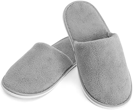 Juvale 12 Pairs Disposable Slippers for Guests, Bulk Pack for Hotel, Spa, Shoeless Home, (US Men Size 11, Women 12)