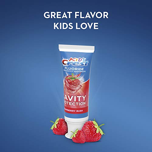 Crest Kid's Cavity Protection Fluoride Toothpaste Rush, Strawberry, 4.2 Ounce