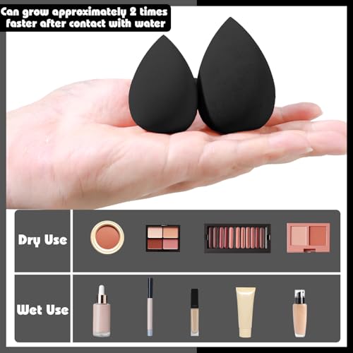 39Pcs Makeup Brush Set, Professional Makeup Brushes with Makeup Sponge, Makeup Storage Bag, Cleaning Tools, Powder Puff for Girl,Women