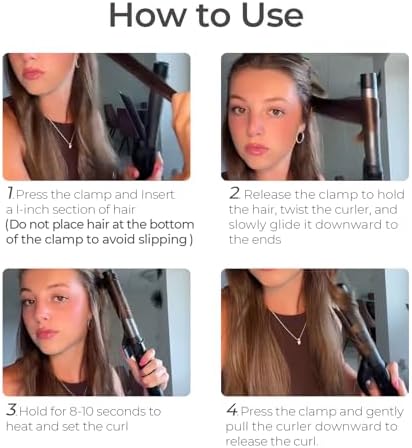 TYMO Curling Iron Set - 3 in 1 Ceramic Hair Curler 1/2, 1, 1 1/2 Inch, Professional Ionic Curling Wand for Travel, Fast Heating, 5 Temps & Dual Voltage for Shiny Defined Curls to Beach Waves