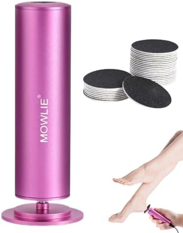 Electric Foot Callus Remover for Feet - Heavy Duty Pedicure Tool w/ 60 Grinding Discs | FSA/HSA Eligible Dead Skin Remover (Pink)