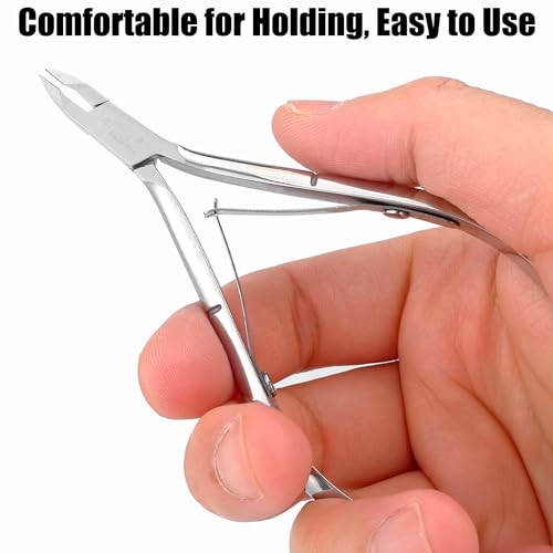 LePinko 4 Packs Upgraded Cuticle Trimmer kit, Sharp Dead Skin Clipper, Labor-saving Cuticula Remover for Fingernail Toenail, Manicure Pedicure Tool for Women Men, 5mm Jaw