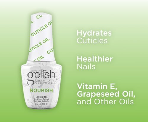 Gelish MINI Fantastic Four Kit – 9mL Each pH Bond Nail Prep, Foundation Base Gel, Top It Off Sealer Gel & Nourish Cuticle Oil – Professional Manicure Essentials