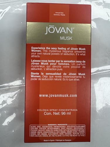 Jovan Musk Women Cologne Concentrate Spray by Jovan, 3.25 Ounce (Pack of 3)