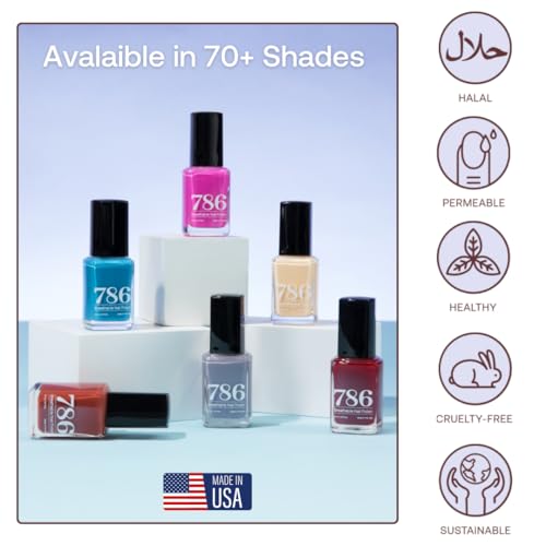786 Cosmetics Breathable Vegan Cruelty-Free, Healthy, Halal , Fast-Drying Nail Polish (Abu Dhabi)