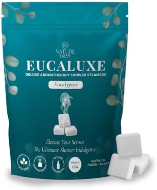 Eucalyptus Shower Steamers - 7 Pack Shower Tablets Aromatherapy for Sinus and Tension Support - Gifts for Women & Men - Eucalyptus for Shower, Shower Accessories & at Home Spa Essentials