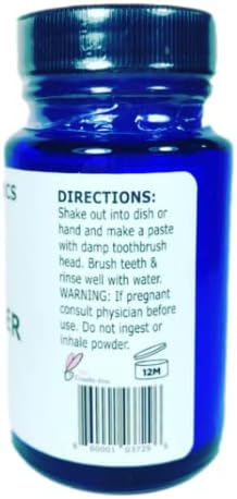 Tooth Powder with Mint and Myrrh Gum | Natural Toothpaste | Fluoride Free | Whitening | Polishing | Valhalla Spa Organics 1.5 oz