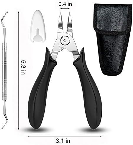 Ingrown Toenail Clippers(Upgrade), Steel Nail Clippers for Professional Podiatrist, Unique Long Handle Curved Blade Tool for Thick & Ingrown Nails, Suitable for Men, Women and Elderly-XIORRY