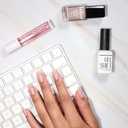 LONDONTOWN GelShift - Transformative UV Gel Top Coat for Nail Polish, High Gloss Long Lasting Manicure Nail Care, HEMA Free - .40 fl oz