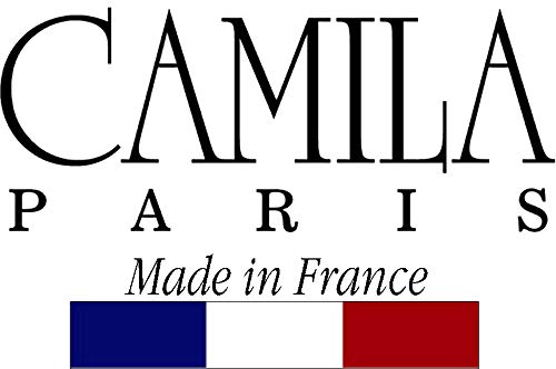 Camila Paris CP2912 French Side Combs Large Curved, Nude French Twist Hair Combs Decorative, Strong Hold Hair Clips for Women Bun Chignon Up-Do, No Slip Styling Girls Hair Accessories, Made in France
