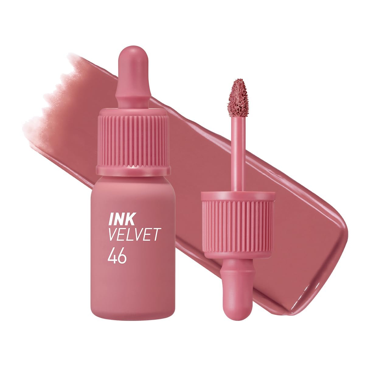 Peripera Ink the Velvet Lip Tint - High Pigment Color, Longwear, Weightless, Not Animal Tested, Gluten-Free, Paraben-Free (046 PINK MAUVE NUDE (NEW))