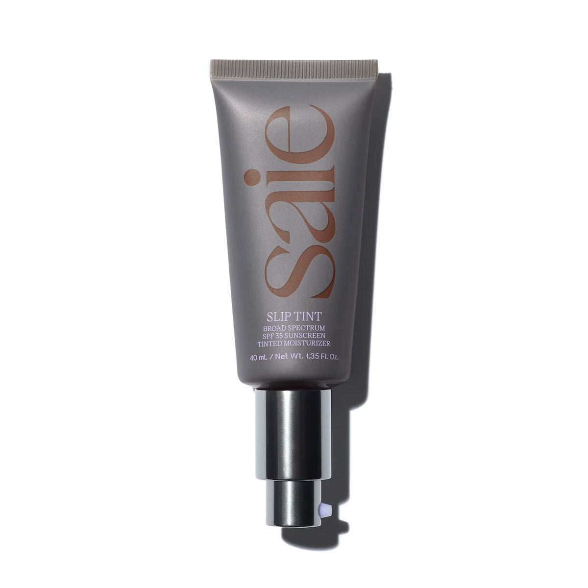 Saie Slip Tint SPF 35 Tinted Moisturizer - Light Coverage Moisturizer + Broad Spectrum Zinc Oxide Sunscreen with Hydrating Hyaluronic Acid - Shade Ten (1.35 oz)