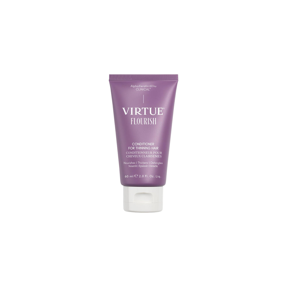 VIRTUE Flourish Conditioner for Fine or Thinning Hair, Sulfate Free Hair Growth Product, Detangles and Thickens, Color Safe