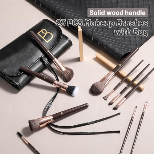 BS-MALL Makeup Brush Set Professional Makeup Brushes with PU Leather Bag Makeup Brush Case Perfect for Makeup Enthusiasts & Professionals
