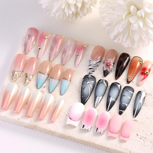 Ombre Gel Nail Polish Kit, 6PCS Colorful Painting Nail Gel Black White Pink Paint Gel for Nails Gradient Design Soak Off UV Pastel Nail Polish Set with Ombre Sponge Nail Brush French Tip Guide