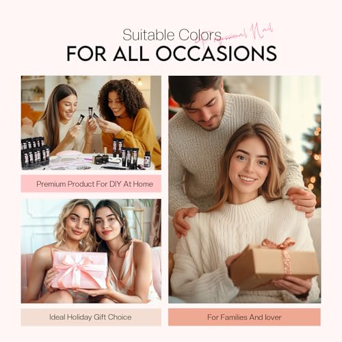 Poly Gel Nail Kit for Beginners: 32 Colors Gel Extension Nail Set with U V Lights for Starter DIY Nail Art Extension at Home Gifts for Ladies & Girls