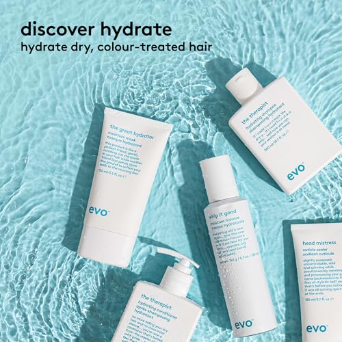 EVO The Therapist Hydrating Shampoo - Hydrates, Strengthen and Softens Whilst Improving Shine - Protects Colour Treated Hair, Helps to Detangle