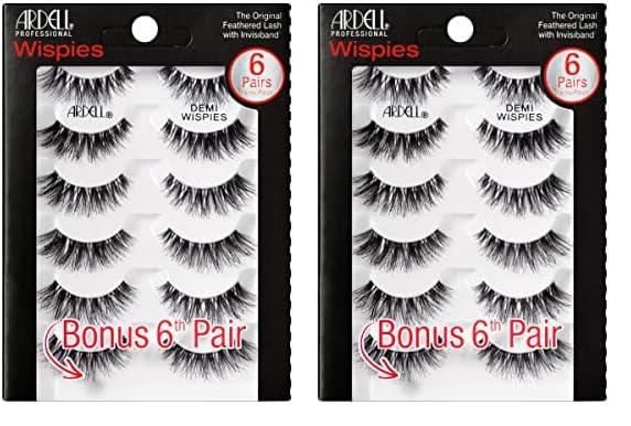 Ardell False Eyelashes Demi Wispies Black, 2 pack (5 pairs per pack)