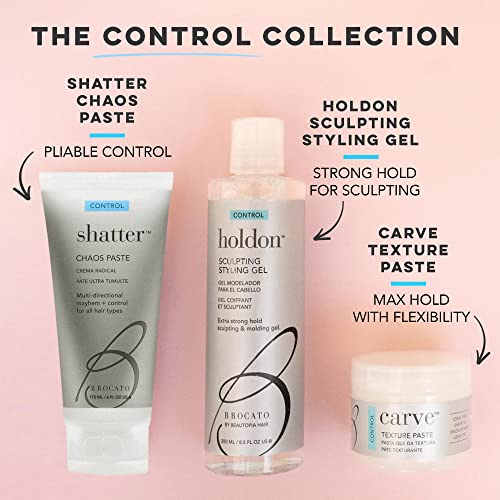 Holdon Control Sculpting Styling Gel, 8.5 Fl Oz | Extra Strong Hold Scalping, Shaping, & Molding Gel | For All Hair Types Men & Women