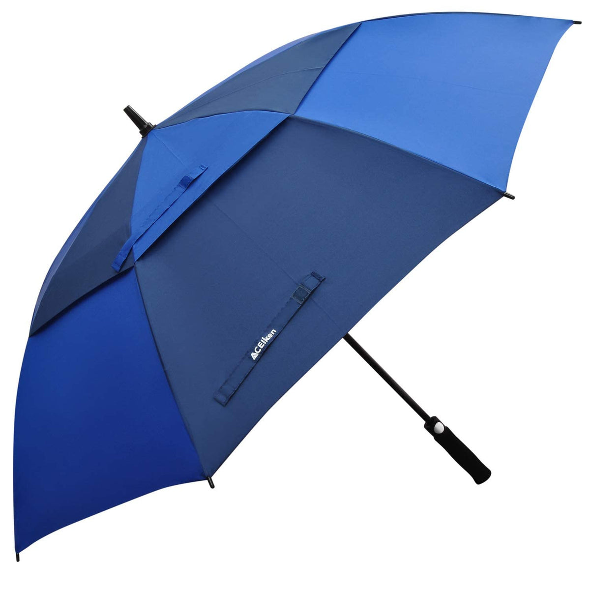 ACEIken Golf Umbrella Windproof Large 72 Inch, Double Canopy Vented, Automatic Open, Extra Large Oversized,Sun Protection Ultra Rain & Wind Resistant Stick Umbrellas, Navy Blue/Royal Blue