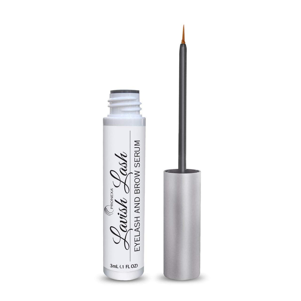 Pronexa Hairgenics Lavish Lash (3ml, 3 Month Supply) – Eyelash Growth Enhancer & Brow Serum with Natural Peptides for Long, Thick Lashes and Eyebrows! Dermatologist Certified & Hypoallergenic.