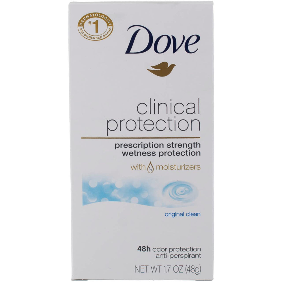 Dove Clinial Protection Deodorant, Original Clean, 1.7 oz (6 Pack) (Bundle)
