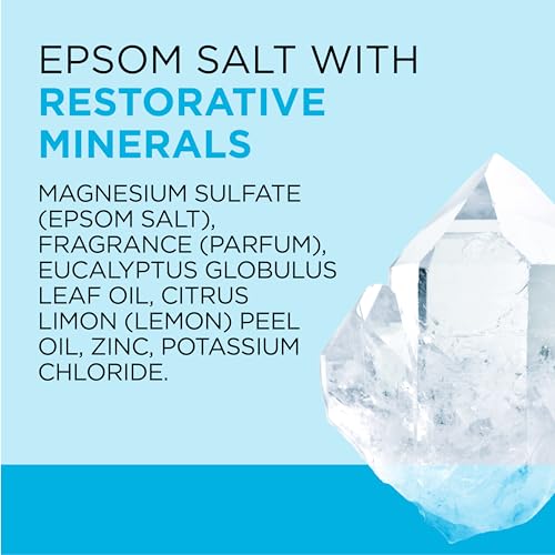 Dr Teal's Epsom Salt Magnesium Soak, Restorative Minerals with Magnesium, Potassium, Zinc & Essential Oils, 3 lbs (Pack of 4)