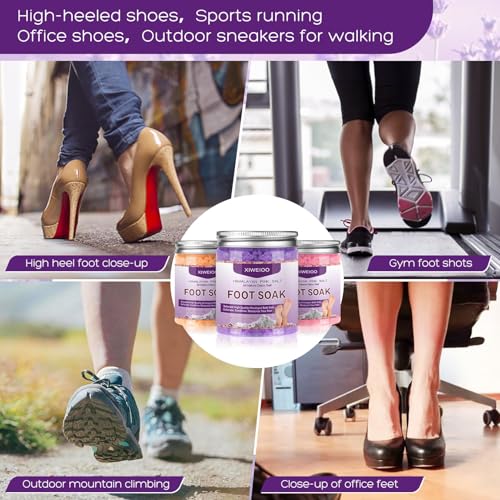 Himalayan Pink feet soka Salt 3 Set Kit Lavender Scent Orange Scent Rose Scent Foot Soak Salts with Epsom Set-Foot Athletes Foot spa Itching,Foot Bath Salt Tea Tree Oil Foot Care