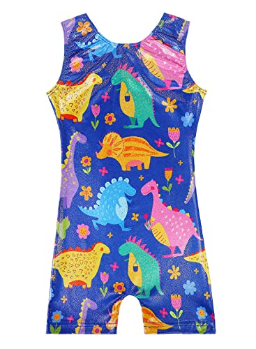 EQSJIU little Kids Leotards Gymnastics White Dinosaur Strawberry Rain Cloud Shiny Sparkle Leotards For Little Girls 7-8 Years Dance Class Practice