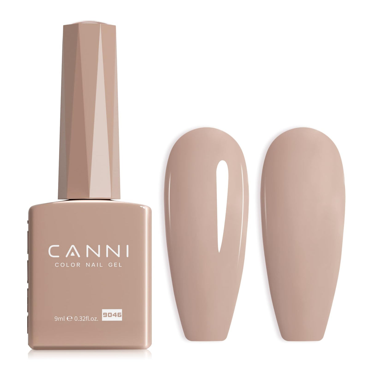 CANNI Nude Gel Nail Polish, 1Pcs Nude Gel Polish Nude Light Brown Grey Color Nail Polish Gel High Gloss Soak Off U V Gel Nail French Nail Manicure Salon DIY
